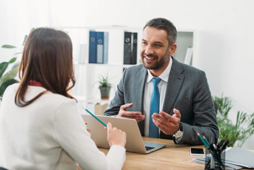 San Antonio TX financial advisor speaking with a client